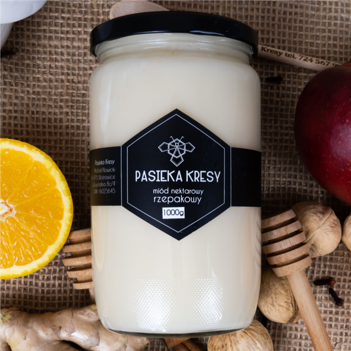 Miód nektarowy rzepakowy 1kg